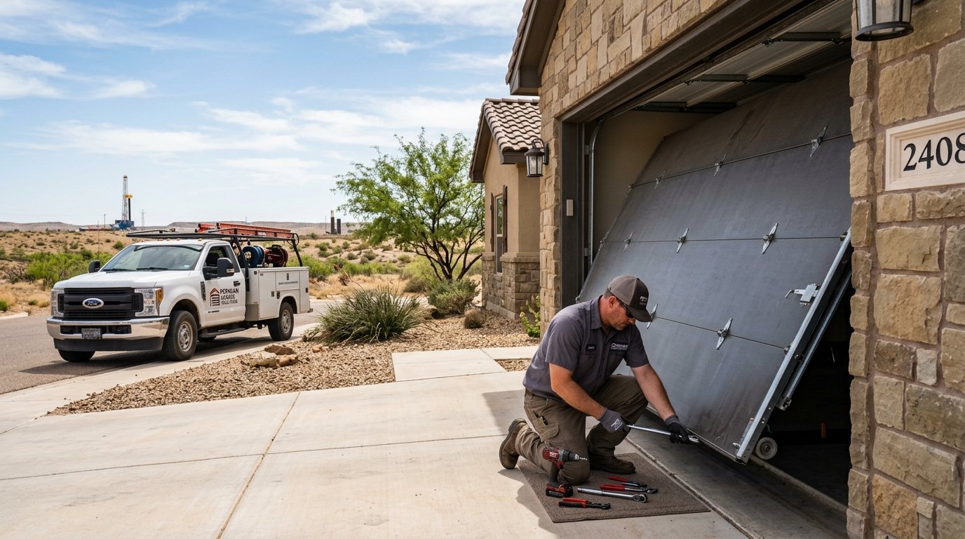 Commercial oilfield overhead door service in Odessa TX